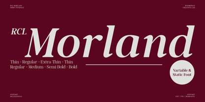 RCL Morland Font Poster 1