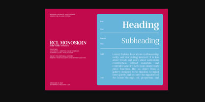 RCL Morland Font Poster 10