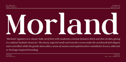 RCL Morland Font Poster 6