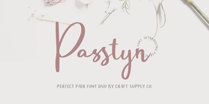 Passtyn Script Font Poster 1