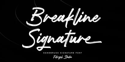 Breakline Signature Font Poster 1