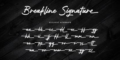 Breakline Signature Font Poster 15