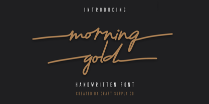 Morning Gold Font Poster 1