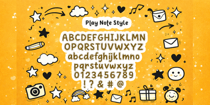 Play Note Font Poster 5