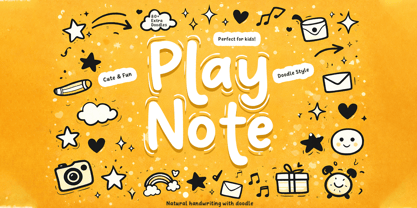 Play Note Font Poster 1