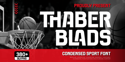 Thaber Blads Font Poster 1
