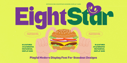 Eight Star Font Poster 1