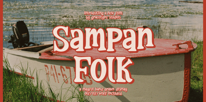 Sampan Folk Font Poster 1