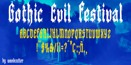 Gothic Evil Festival Font Poster 3