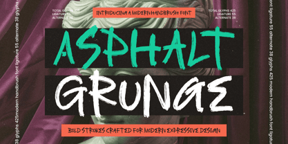 Asphalt Grunge Font Poster 1