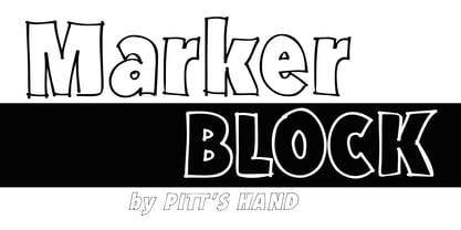 Marker Block Font Poster 1