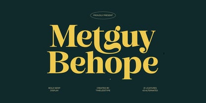 Metguy Behope Font Poster 1