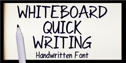 Whiteboard Quick Writing Font Poster 1