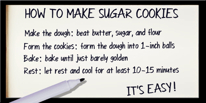 Whiteboard Quick Writing Font Poster 2