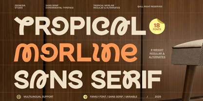 Tropical Morline Font Poster 2