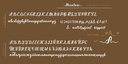 Miralace Cyrillic Font Poster 10