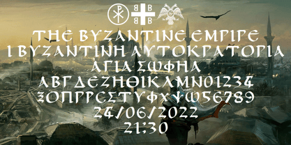 Ongunkan Eastern Roman Empire Font Poster 8