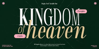 TRT Kingdom Heaven Font Poster 1