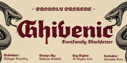Ghivenic Font Poster 2