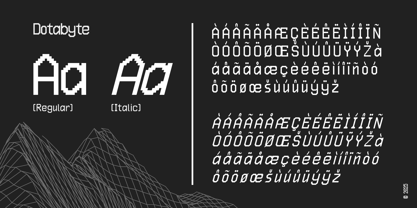 FA Dotabyte Font Poster 3