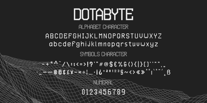 FA Dotabyte Font Poster 4