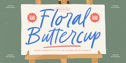 Floral Buttercup Font Poster 1