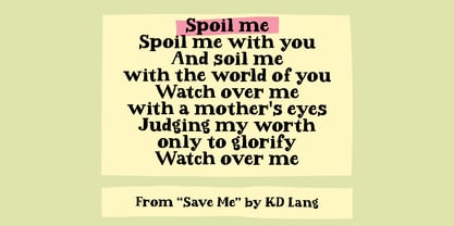 Spoil Me Font Poster 2