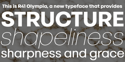 R41 Olympia Font Poster 8