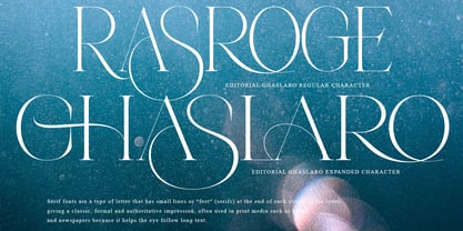 Editorial Ghaslaro Font Poster 4