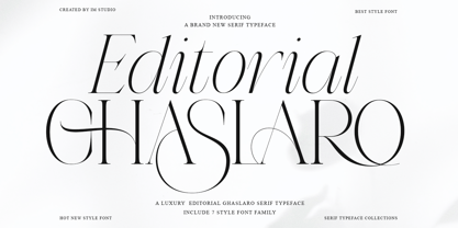 Editorial Ghaslaro Font Poster 1