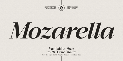 GC Mozarella Font Poster 1