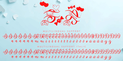 Sweet Amora Monogram Font Poster 8