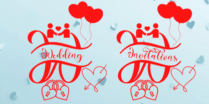 Sweet Amora Monogram Font Poster 4