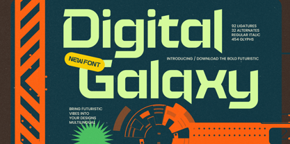 Digital Galaxy Font Poster 1