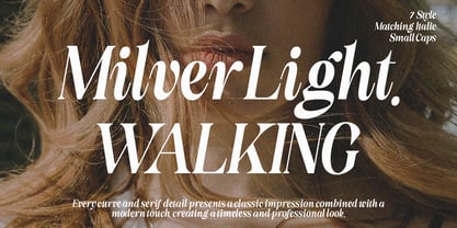 Milver Light Walking Font Poster 1
