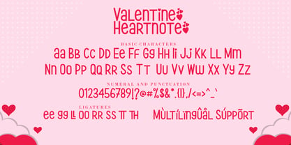 Valentine Heartnote Font Poster 7