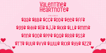 Valentine Heartnote Font Poster 8