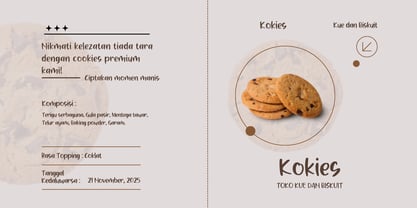 Swirly Kokies Font Poster 2