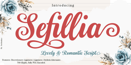 Sefillia Script Font Poster 1