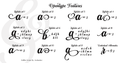 Sefillia Script Font Poster 3