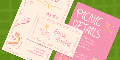 Lovely Picnic Font Poster 5