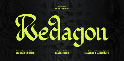 Redagon Font Poster 1