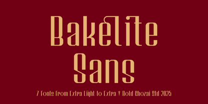 Bakelite Sans Font Poster 1