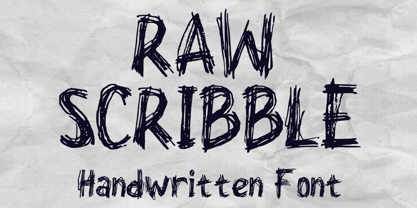Raw Scribble Font Poster 1