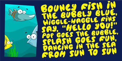 Bouncy Fish Font Poster 4