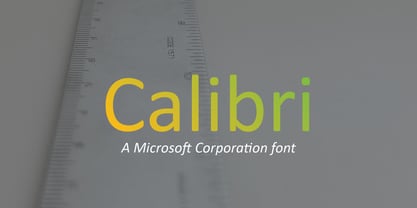 Calibri (MS) Font Poster 1