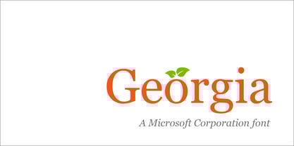 Georgia Font Poster 1