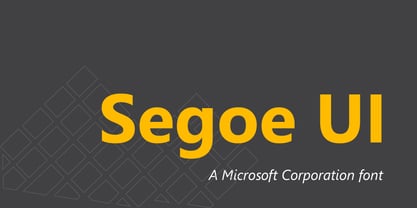 Segoe UI Font Poster 1
