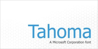 Tahoma Font Poster 1