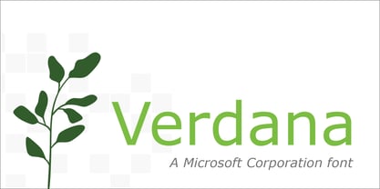 Verdana Font Poster 1